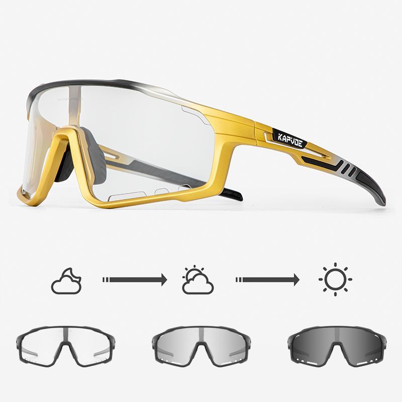 KAPVOE cycling chromic glasses professional windproof sports mountain road bike outdoor sports myopia goggles men and women