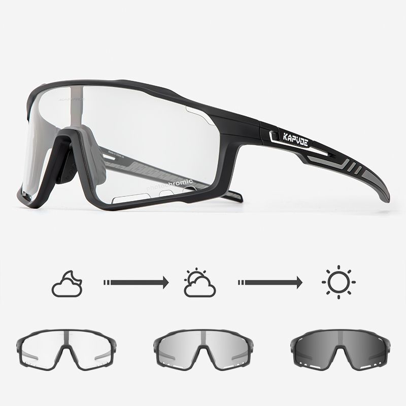 KAPVOE cycling chromic glasses professional windproof sports mountain road bike outdoor sports myopia goggles men and women