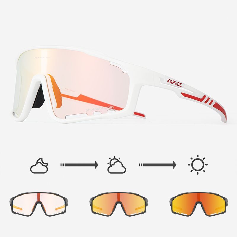 KAPVOE cycling chromic glasses professional windproof sports mountain road bike outdoor sports myopia goggles men and women