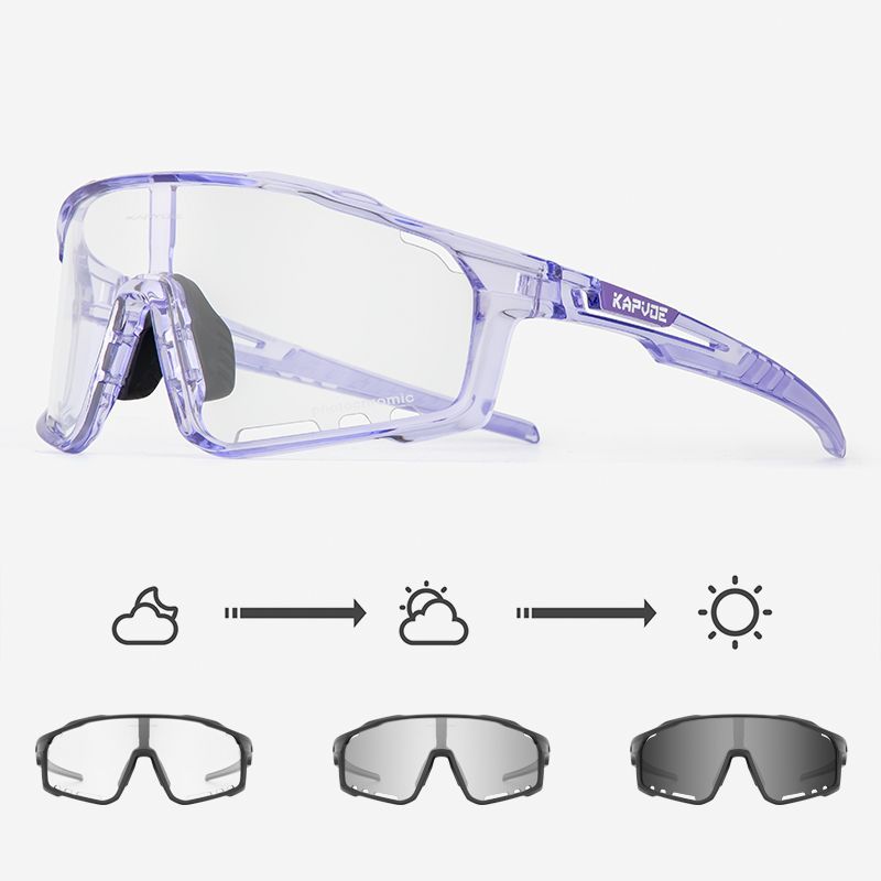 KAPVOE cycling chromic glasses professional windproof sports mountain road bike outdoor sports myopia goggles men and women