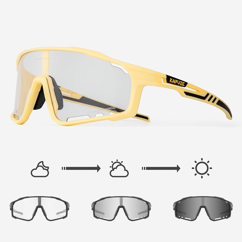 KAPVOE cycling chromic glasses professional windproof sports mountain road bike outdoor sports myopia goggles men and women