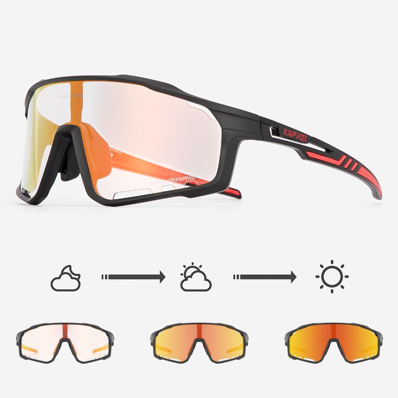 KAPVOE cycling chromic glasses professional windproof sports mountain road bike outdoor sports myopia goggles men and women