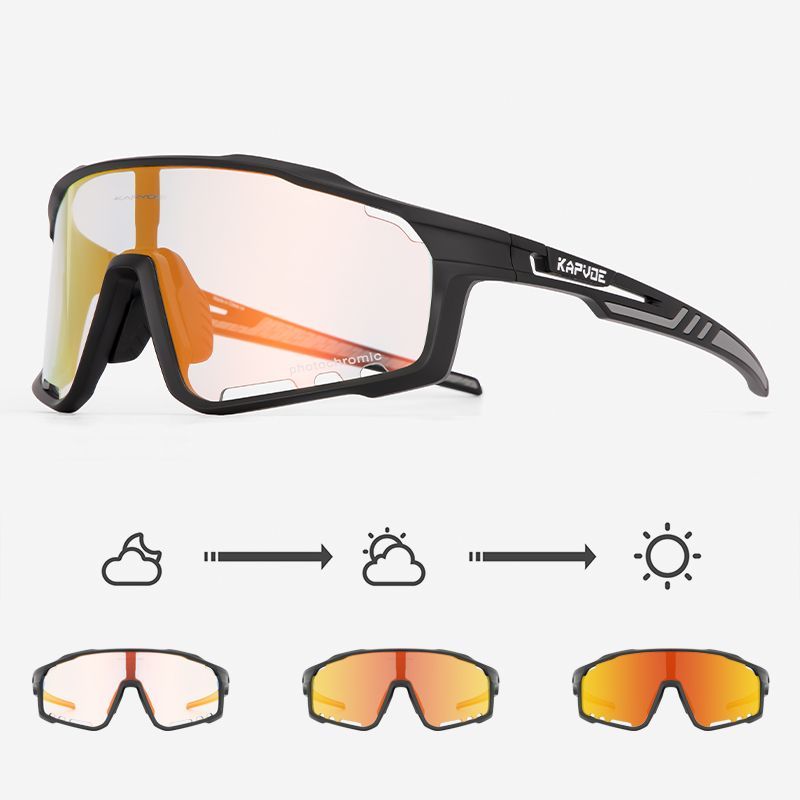 KAPVOE cycling chromic glasses professional windproof sports mountain road bike outdoor sports myopia goggles men and women