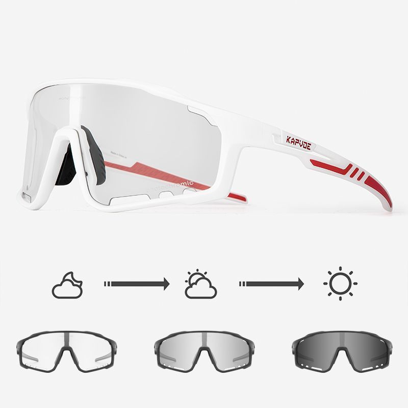 KAPVOE cycling chromic glasses professional windproof sports mountain road bike outdoor sports myopia goggles men and women