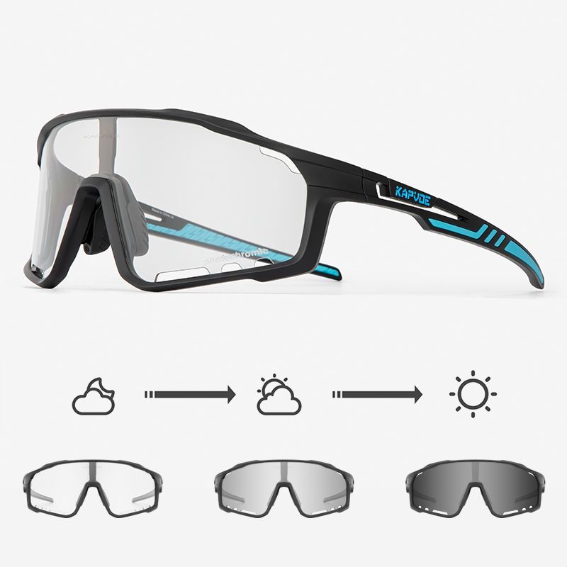 KAPVOE cycling chromic glasses professional windproof sports mountain road bike outdoor sports myopia goggles men and women