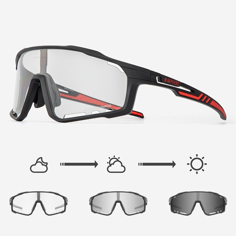 KAPVOE cycling chromic glasses professional windproof sports mountain road bike outdoor sports myopia goggles men and women